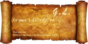 Grama Lóránt névjegykártya