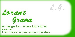 lorant grama business card